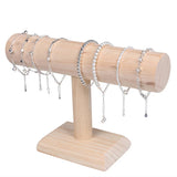 Wood Bracelet Chain Watch Holder T bar Rack Jewelry Display Organizer Stand