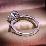 1ct Female Finger Rings 925 Sterling Plata Flower Heart Arrow Zircon Rings