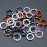 Natural Crystal Stone Ring Charm Round Amethyst Finger Ring for Women High Party
