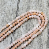 2/3 mm Faceted Moonstone Spacer Beads for Jewelry Making