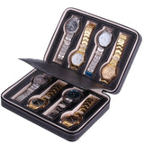 8 Grid PU Leather Watch Box Travel Storage Organizer