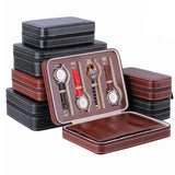 8 Grid PU Leather Watch Box Travel Storage Organizer