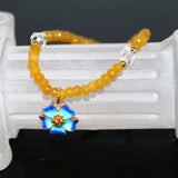Yellow Chalcedony Jades Abacus Bracelet Cloisonne Hot Diy Jewelry