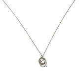 Infinity Round Pendant Sister Necklace Stainless Steel Choker Inlaid Rhinestones