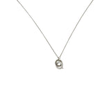 Infinity Round Pendant Sister Necklace Stainless Steel Choker Inlaid Rhinestones