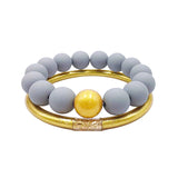 Acrylic Beaded Stretch Bracelets Set for Women