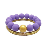 Acrylic Beaded Stretch Bracelets Set for Women
