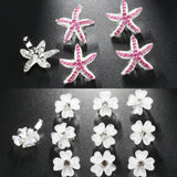 Pearl Flower Crystal Hair Pins Wedding Bridal Headwear