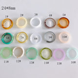 Acrylic Resin Square Round Ring Set Jewelry for Travel Party