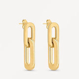 Hot Woman Earrings Double Ring Stainless Steel Charm Jewelry Birthday Gift