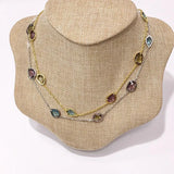 Crystal Geometric Choker Necklace for Women