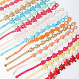 20pcs Mix Style Braided Cotton Rope Cuff Bracelets For Women