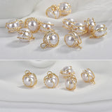 20pcs Copper Simulated-Pearl Charms DIY Earrings/Necklace Pendants