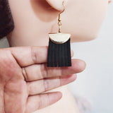 21 Colors Suede Tassel Drop Earrings Dancing Rectangle Ear Stud Hook Friendly