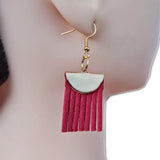 21 Colors Suede Tassel Drop Earrings Dancing Rectangle Ear Stud Hook Friendly