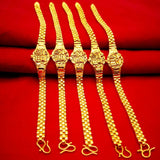 24K Plated Watch Chain Charm Bracelets Women Couple Jewelry Christmas