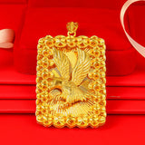 24k Plated Men's Buddha Eagle Necklaces Pendant Jewelry