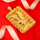 24k Plated Men's Buddha Eagle Necklaces Pendant Jewelry