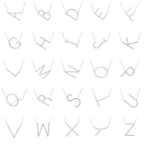 Letter Necklaces Initial Pendants Choker Necklace for Women