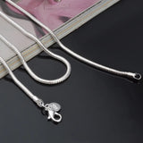 925 Silver Snake Chain Necklace 16-24 inch Wedding Jewelry