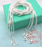 925 Silver Snake Chain Necklace 16-24 inch Wedding Jewelry