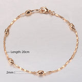 2mm 585 Rose Beaded Jewelry Set for Women Girls CS28A
