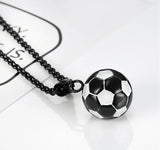 3 Colors Football Pendant Necklaces for Men 18k Filled Stainless Steel