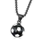 3 Colors Football Pendant Necklaces for Men 18k Filled Stainless Steel