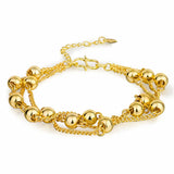 Layered Stackable Chain Bracelets 14K Beads Link Jewelry