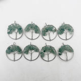 30MM Aventurin Tree of Life Wisdom Chakra Reiki Healing Pendant