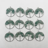 30MM Aventurin Tree of Life Wisdom Chakra Reiki Healing Pendant