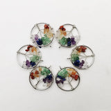 30MM Tree of Life Wisdom Chakra Reiki Healing Stone Pendant