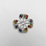 30MM Heart Tree of Life Wisdom Chakra Reiki Healing Stone Pendant Necklace