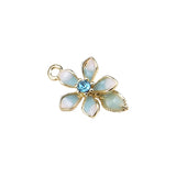 30pcs Zircon Flower Charms DIY Jewelry Earrings/Necklace Pendants