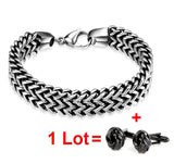 316L Stainless Steel Mens Bracelet 12mm Width Hand Chain Jewelry Gift