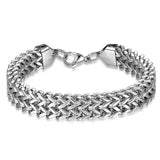 316L Stainless Steel Mens Bracelet 12mm Width Hand Chain Jewelry Gift