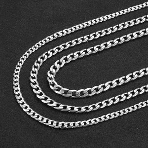 316L Stainless Steel Chain Silver Necklace Men's Jewelry Christmas