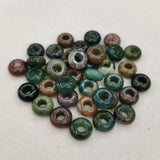 36Pcs Natural Agate Stone 14x8mm Round Big Hole Beads for Jewelry Making