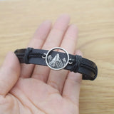3D Mountain Charm Bracelet Leather Bracelets For Men Women