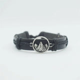 3D Mountain Charm Bracelet Leather Bracelets For Men Women