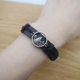3D Mountain Charm Bracelet Leather Bracelets For Men Women