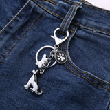 3D Pet Dog Keychains Border Collie Shelti Husky Metal Car Keychain
