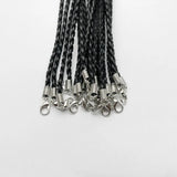 3mm 50pc Leather Rope Necklace with Lobster Clasp for Jewelry Making