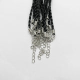 3mm 50pc Leather Rope Necklace with Lobster Clasp for Jewelry Making