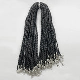 3mm 50pc Leather Rope Necklace with Lobster Clasp for Jewelry Making