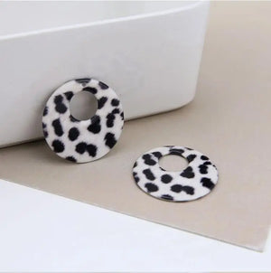 40pcs Leopard Geometric Resin Floating Lock Charms DIY Jewelry Earrings/Necklace