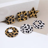 40pcs Leopard Geometric Resin Floating Lock Charms DIY Jewelry Earrings/Necklace