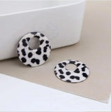 40pcs Leopard Geometric Resin Floating Lock Charms DIY Jewelry Earrings/Necklace