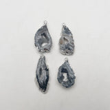 Silver Plated Agates Pendant Necklace for Jewelry Making