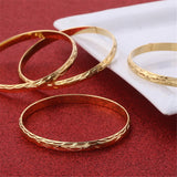 4pcs African Dubai Women Charm Bangle Jewelry Set